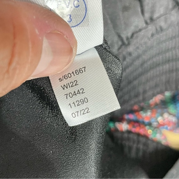 Loft Shimmer Paisley Tiered short Skirt size Large - Picture 12 of 13